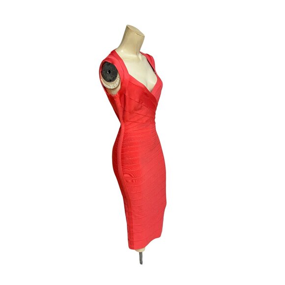 Authentic Herve Leger "SARAI" Hibiscus Halter Bandage Dress - $1,050 Small 2 4 - Picture 4 of 10